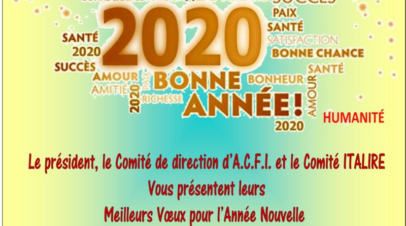 Meilleurs voeux 2020