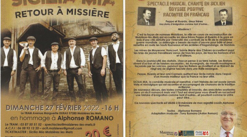 spectacle sur l'immigration italienne