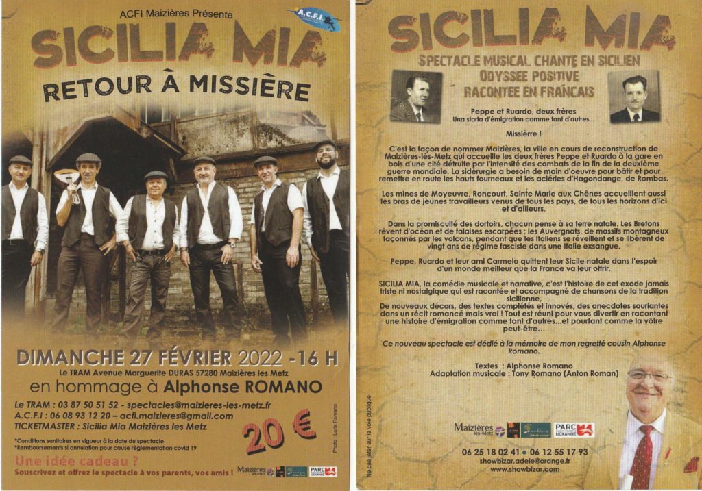 spectacle sur l'immigration italienne
